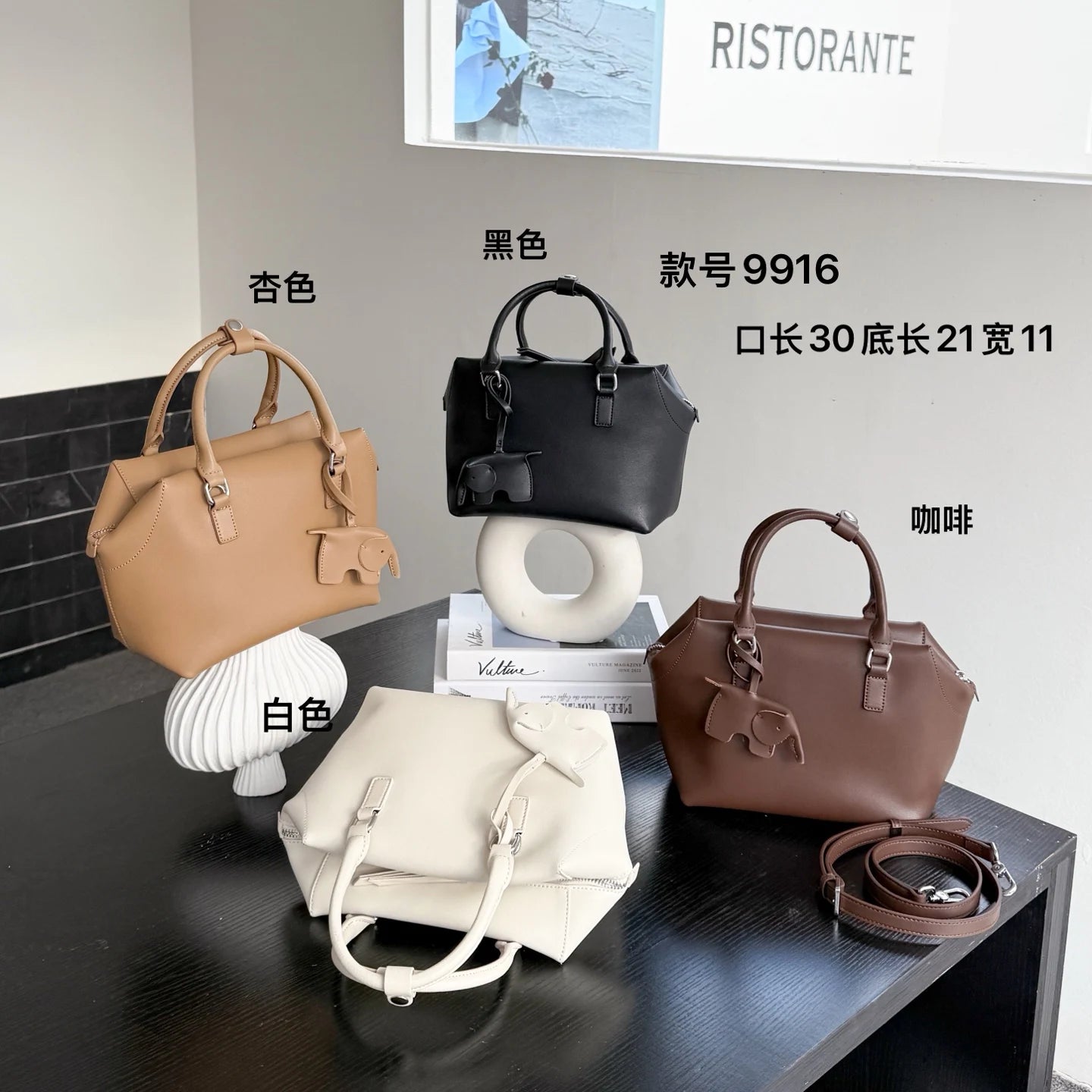 High-Quality Genuine Leather Fashion Designer Handbag | Retro Bowling Shoulder Bag | Large Capacity Customizable Crossbody Bag | Waterproof All-Season Women's Tote Luxegan