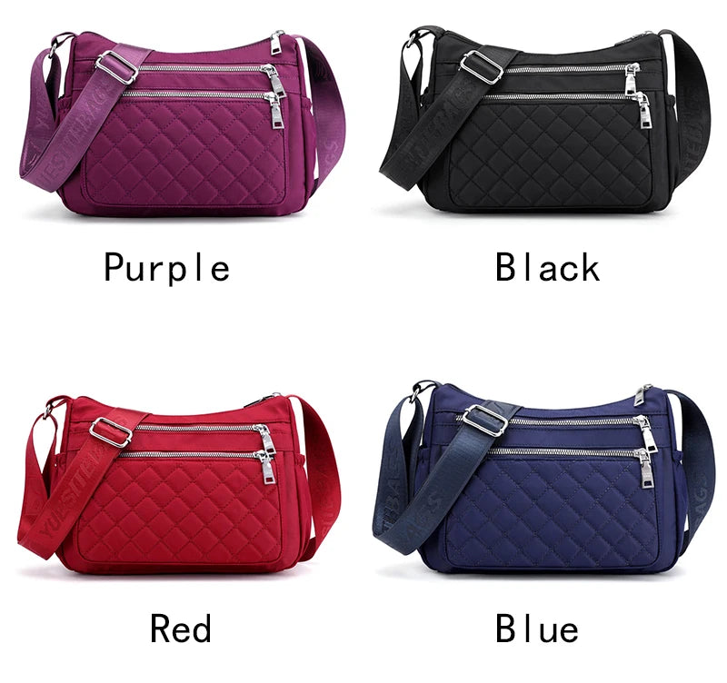 Nylon Waterproof Multi-Pocket Tote | Fashionable Travel Messenger Bag Luxegan