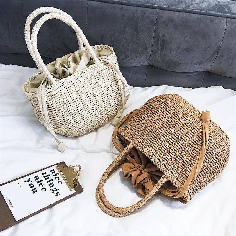 Straw Bags for Women | Summer Rattan Bag & Handmade Woven Beach Tote Luxegan