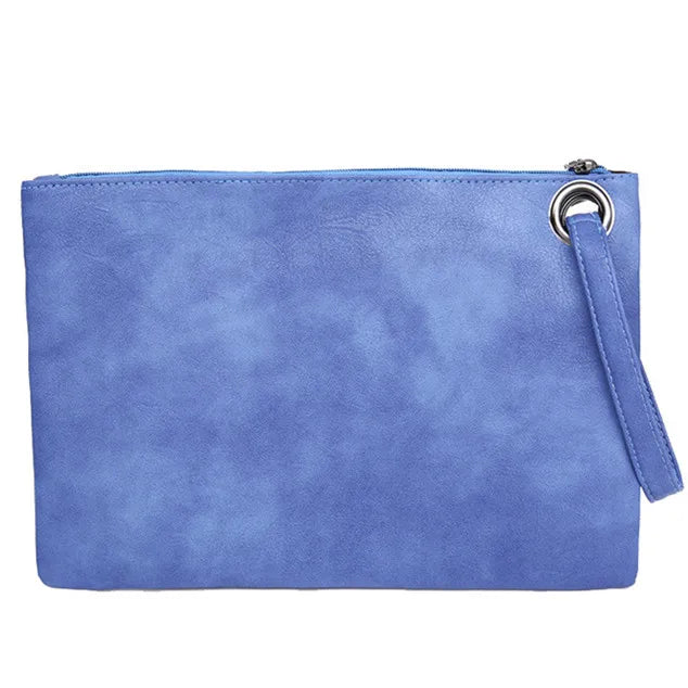Fashion Solid Women's Clutch Bag Leather Women Envelope Bag Clutch Evening Bag Female Clutches Handbag Free Shipping Luxegan