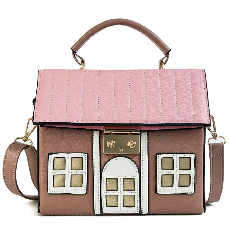 Creative House-Shaped Personality Handbag | Fashion "Little House" Messenger & Crossbody Bag - view 6