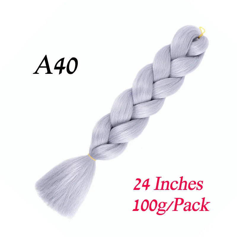 Lihui 24 Inch Pre-Stretched Synthetic Braiding Hair – Kanekalon Jumbo Braid | 100g | 100+ Ombre Colors