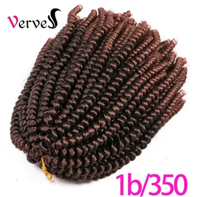 Spring Twist Crochet Braiding Hair 8 Inch – Ombre Synthetic Braid Extensions 30 Strands/Pack (26 - view 21