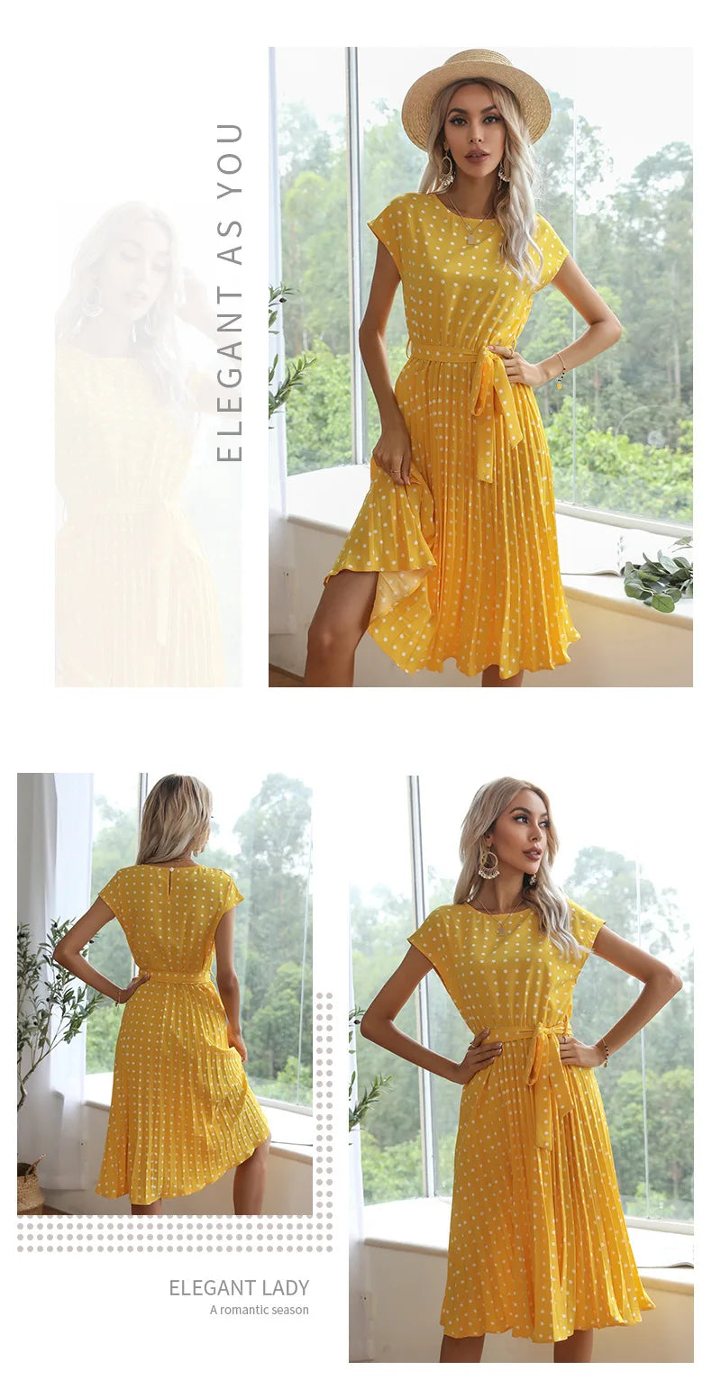 Print V-Neck Short Sleeve Regular Fit Sheath Knee-Length Dress – Medium Stretch Denim, Empire Waist, Summer Luxegan