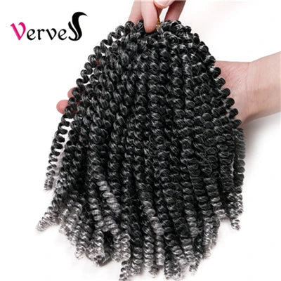 Spring Twist Crochet Braiding Hair 8 Inch – Ombre Synthetic Braid Extensions 30 Strands/Pack (26 - view 13