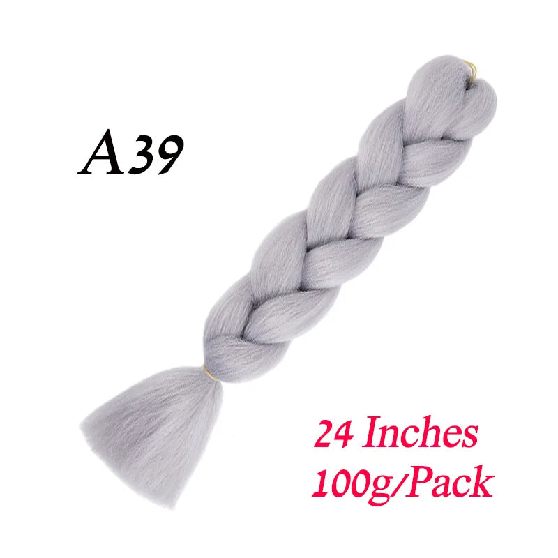 Lihui 24 Inch Pre-Stretched Synthetic Braiding Hair – Kanekalon Jumbo Braid | 100g | 100+ Ombre Colors