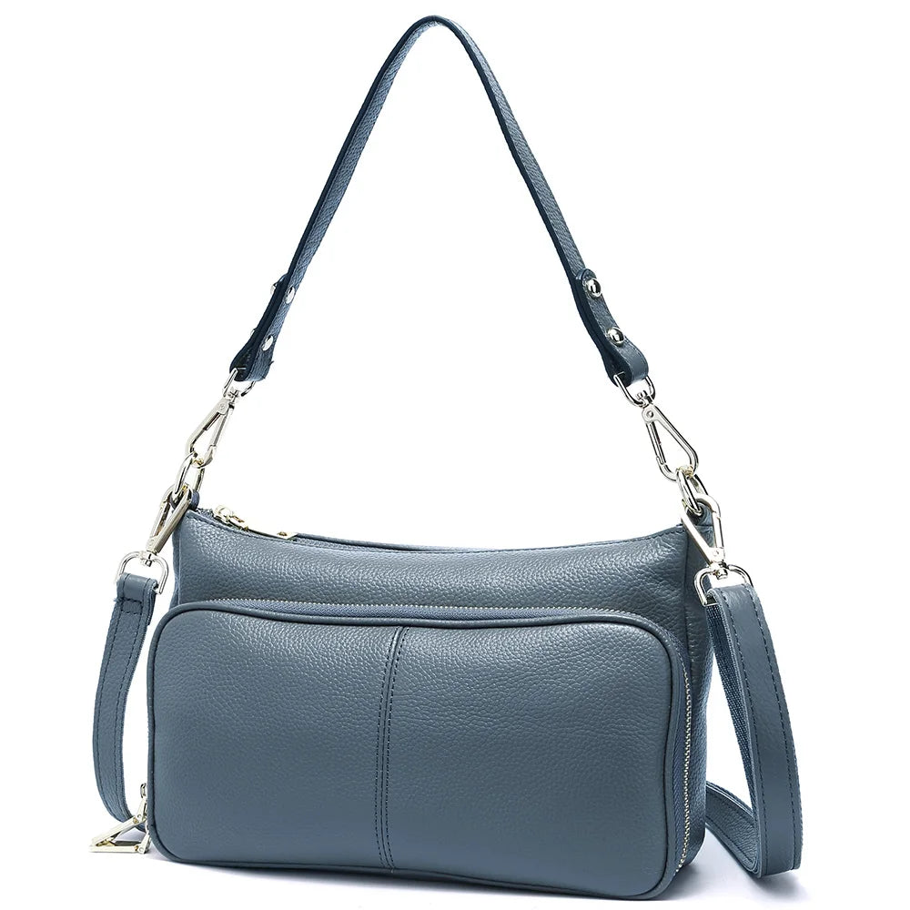 Women's Handbag 100% Genuine Leather Ladies Shoulder Crossbody Messenger Bag | Fashion Hobos Black High Quality Luxegan