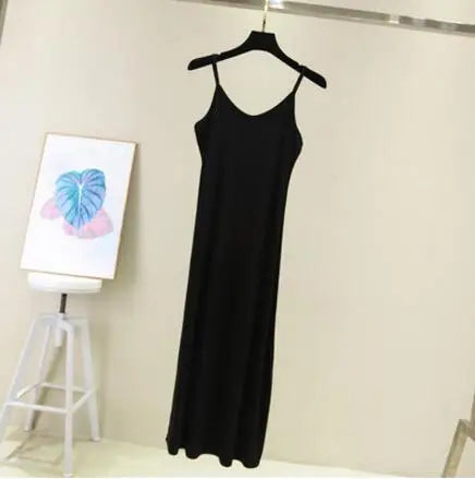 Satin Camisole Slip Dress | O-Neck Spaghetti Strap A-Line Beach & Casual Dress Luxegan