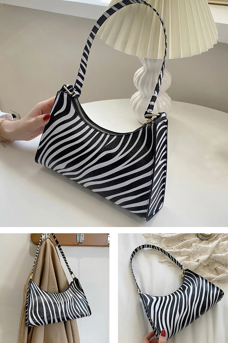 Summer New Shoulder Bags for Women High Quality Zebra Underarm Handbags | PU Leather Leopard - view 3
