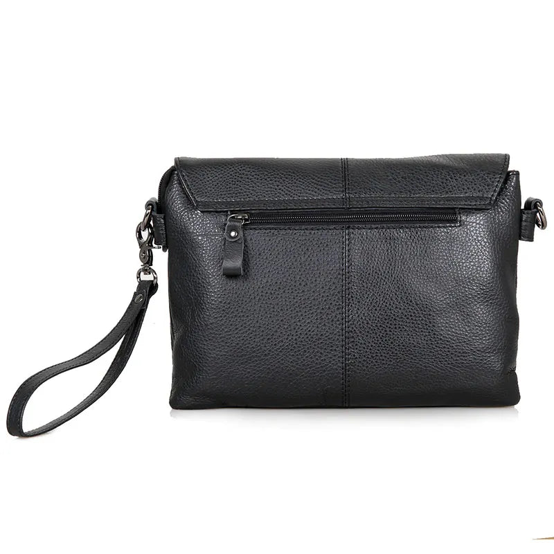 Waterproof Genuine Cow Leather Messenger Bag | Vintage Laptop Satchel Luxegan