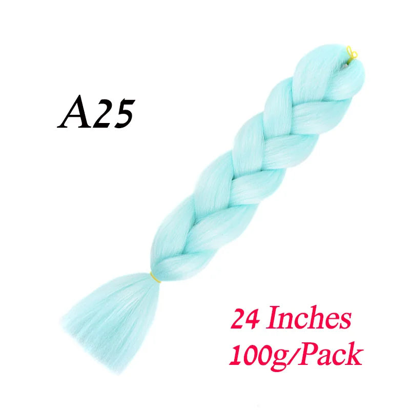 Lihui 24 Inch Pre-Stretched Synthetic Braiding Hair – Kanekalon Jumbo Braid | 100g | 100+ Ombre Colors