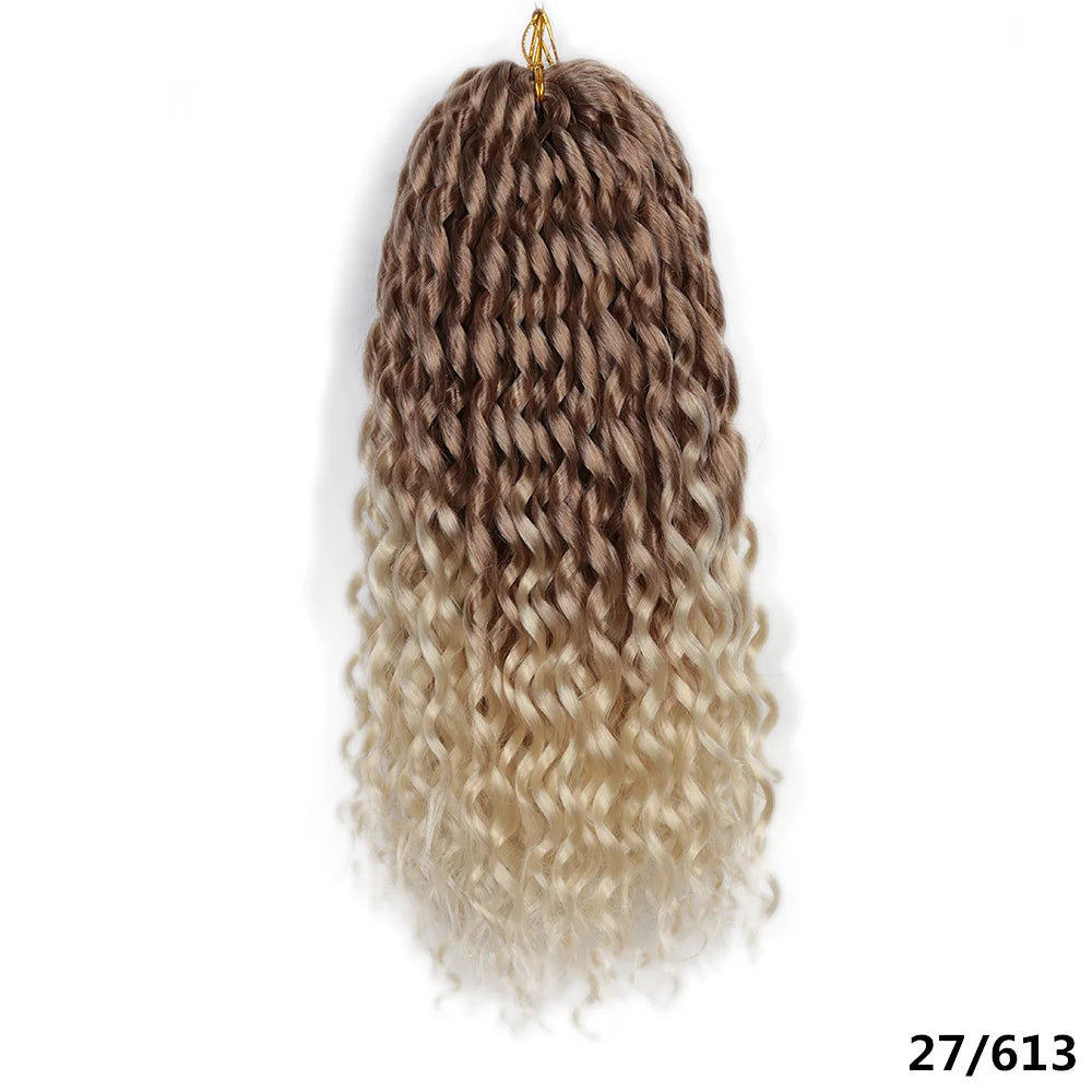 16" Loose Deep Wave Twist Crochet Hair | Ombre Braiding Extensions Luxegan