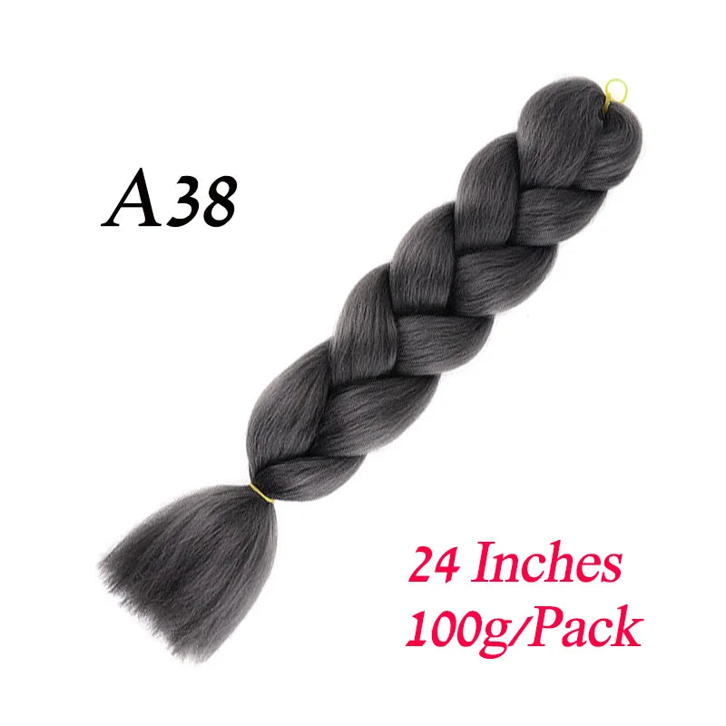 Lihui 24 Inch Pre-Stretched Synthetic Braiding Hair – Kanekalon Jumbo Braid | 100g | 100+ Ombre Colors