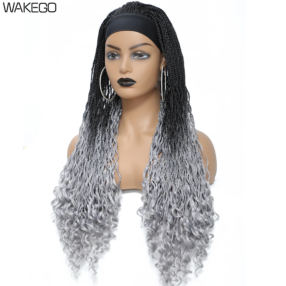 24 Inch Box Braid Headband Wig | Crochet | 4 Colours