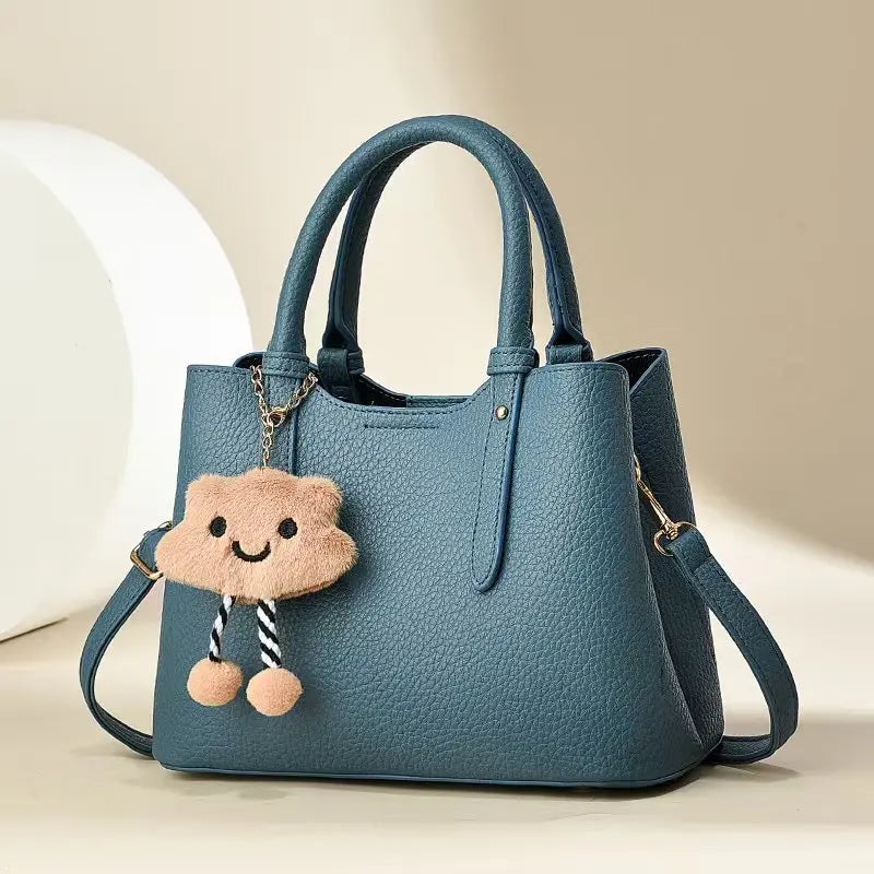 New Trendy PU Leather Handbag | Luxury Designer Shoulder Bag | Fashion Crossbody Tote for Women with Chain Detail | Lightweight Waterproof Travel Purse (Model A91762) Luxegan
