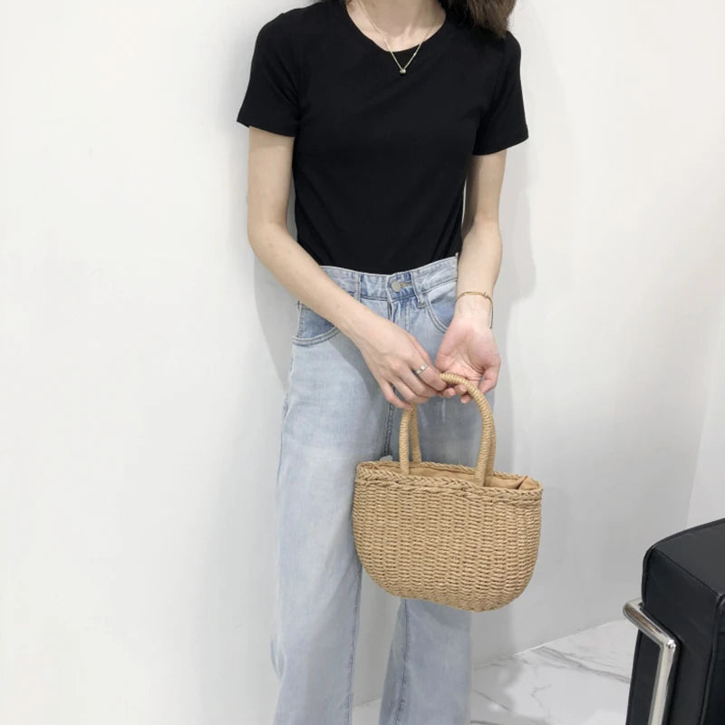 Straw Bags for Women | Summer Rattan Bag & Handmade Woven Beach Tote Luxegan
