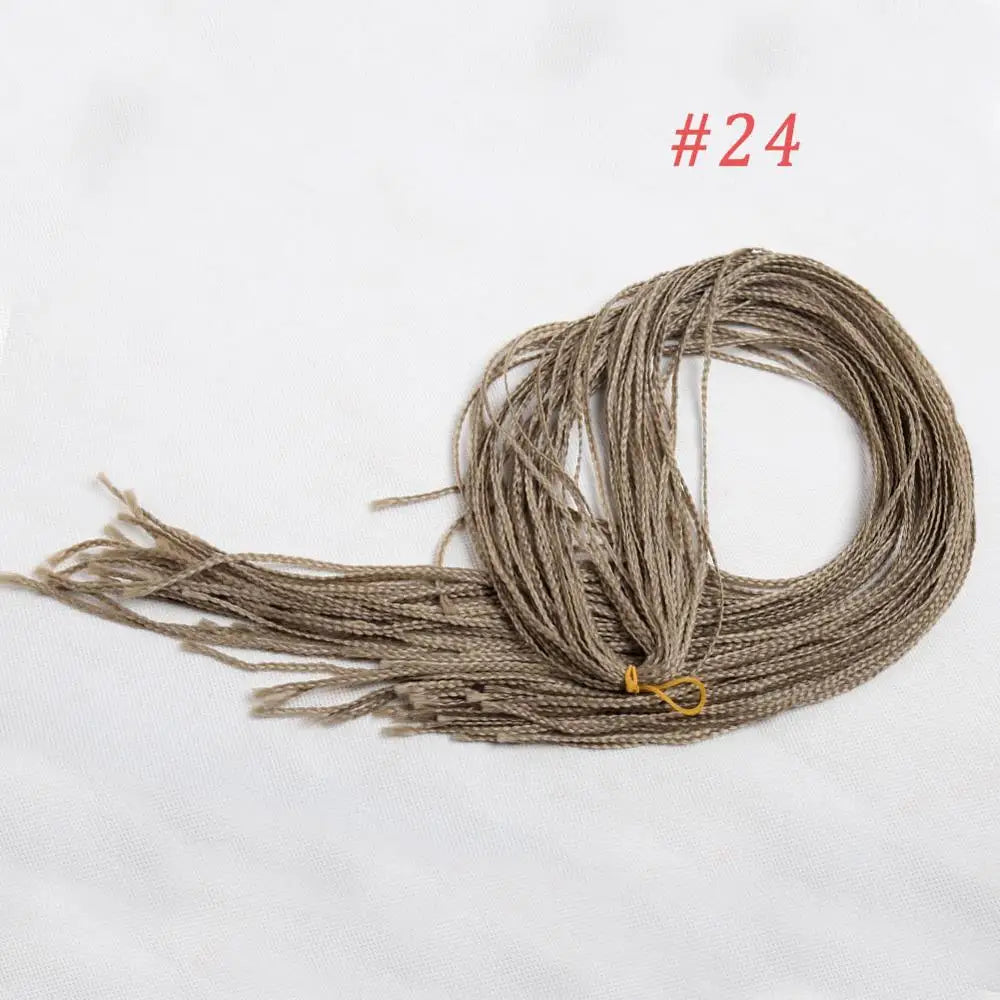 Zizi Box Braids Synthetic Crochet Hair 28in | Thin Box Braids | 22 Colors Luxegan
