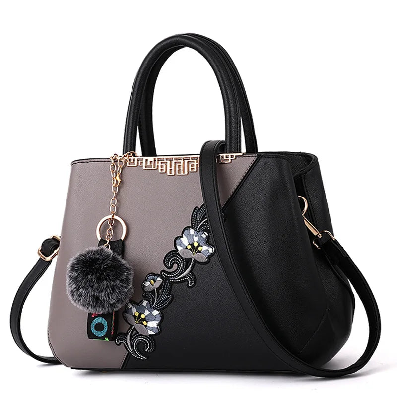 Embroidered Messenger Bags Women Leather Handbags | Bags for Women Sac a Main Ladies Hand Bag Female Hand bag new Luxegan