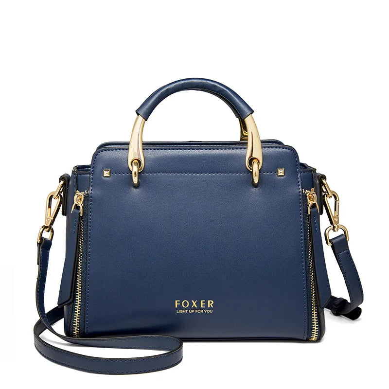 Elegant Split Leather Tote | Versatile Large Capacity Crossbody Luxegan