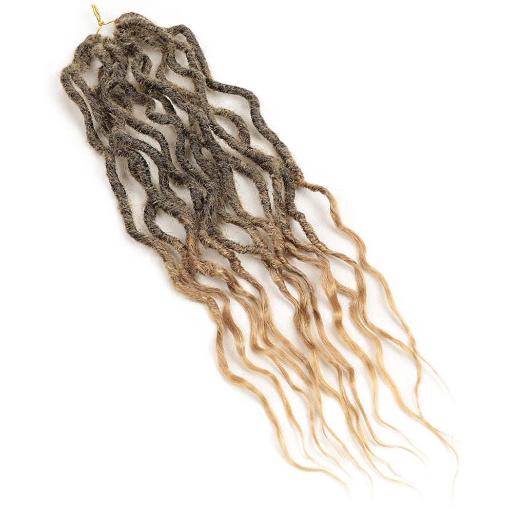 Goddess Locs Wavy Faux Locs Crochet Hair | 16–24 Inch Luxegan