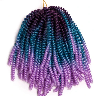 Spring Twist Crochet Braiding Hair 8 Inch – Ombre Synthetic Braid Extensions 30 Strands/Pack (26 - view 10