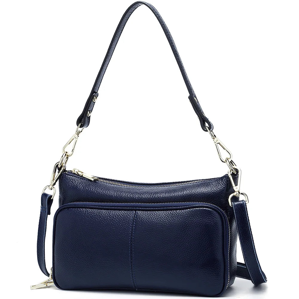 Women's Handbag 100% Genuine Leather Ladies Shoulder Crossbody Messenger Bag | Fashion Hobos Black High Quality Luxegan