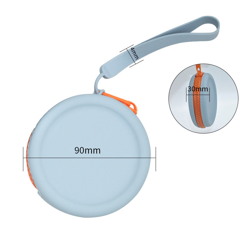 Cute Solid Color Silicone Coin Purse | Mini Cylindrical Clutch Pouch Luxegan