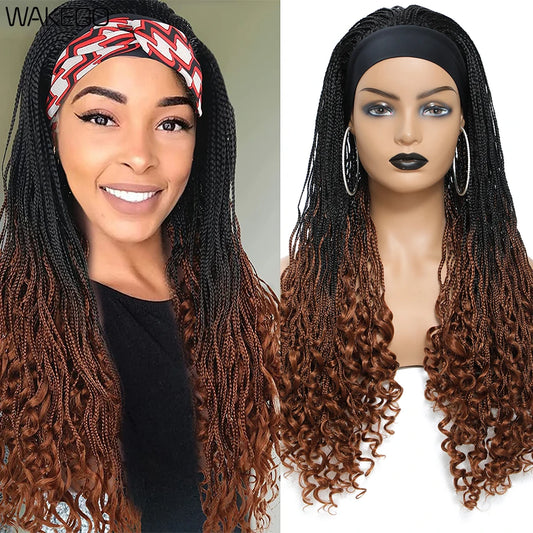 24 Inch Box Braid Headband Wig | Crochet | 4 Colours