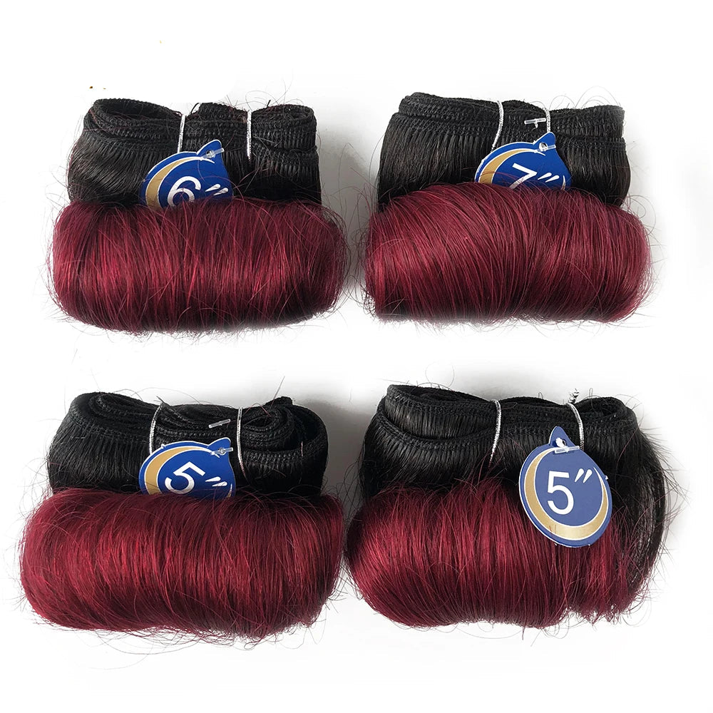 Loose Wave Human Hair Bundles 4 Pcs/Lot – 100% Remy Indian Hair Weave (5+5+6+7 Inch) 6 Colors - view 7