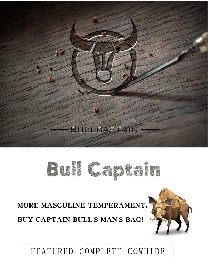 BULLCAPTAIN Bolsos cruzados para hombre de cuero Crazy Horse, bolso de pecho de cuero, bolsos cruzados retro para hombre con bolsillo de cremallera, bolso de viaje corto