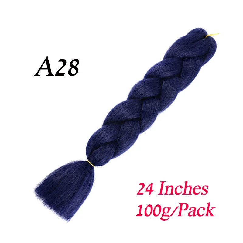 Lihui 24 Inch Pre-Stretched Synthetic Braiding Hair – Kanekalon Jumbo Braid | 100g | 100+ Ombre Colors