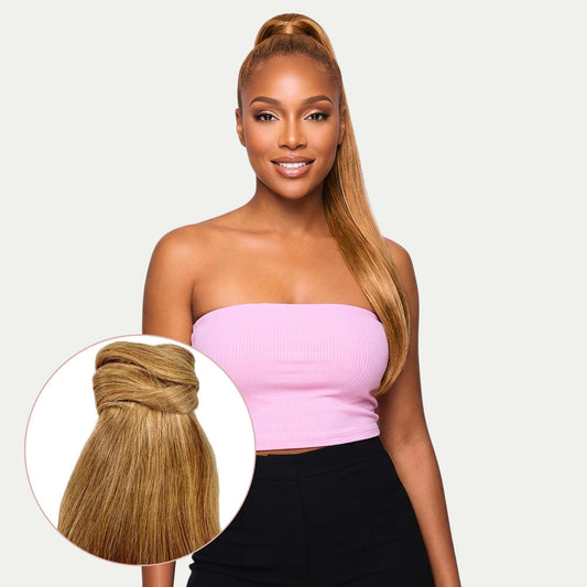 Honey Blonde 100% Human Hair Ponytail Extension Luxegan