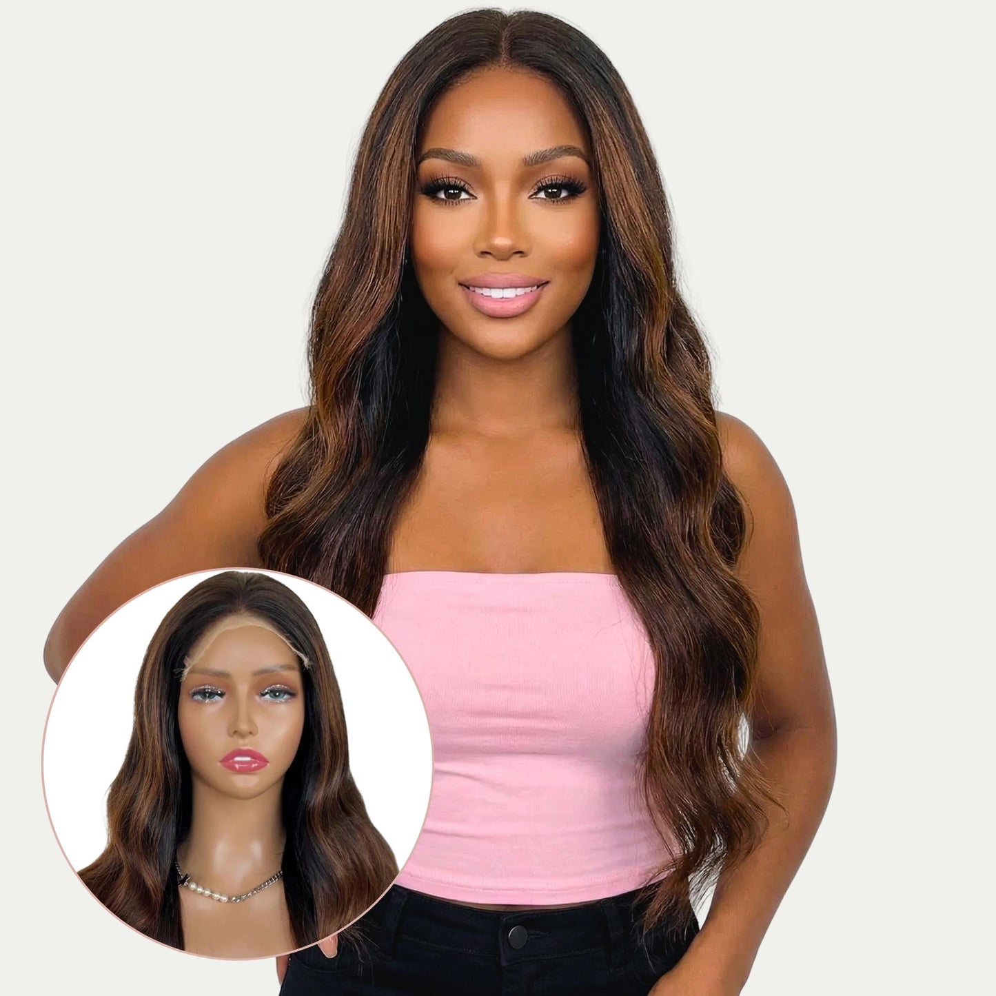Jada Glueless 5x5 HD Lace Professionally Colored 100% Human Hair Closure Wig Luxegan