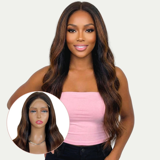 Jada Glueless 5x5 HD Lace Professionally Colored 100% Human Hair Closure Wig Luxegan