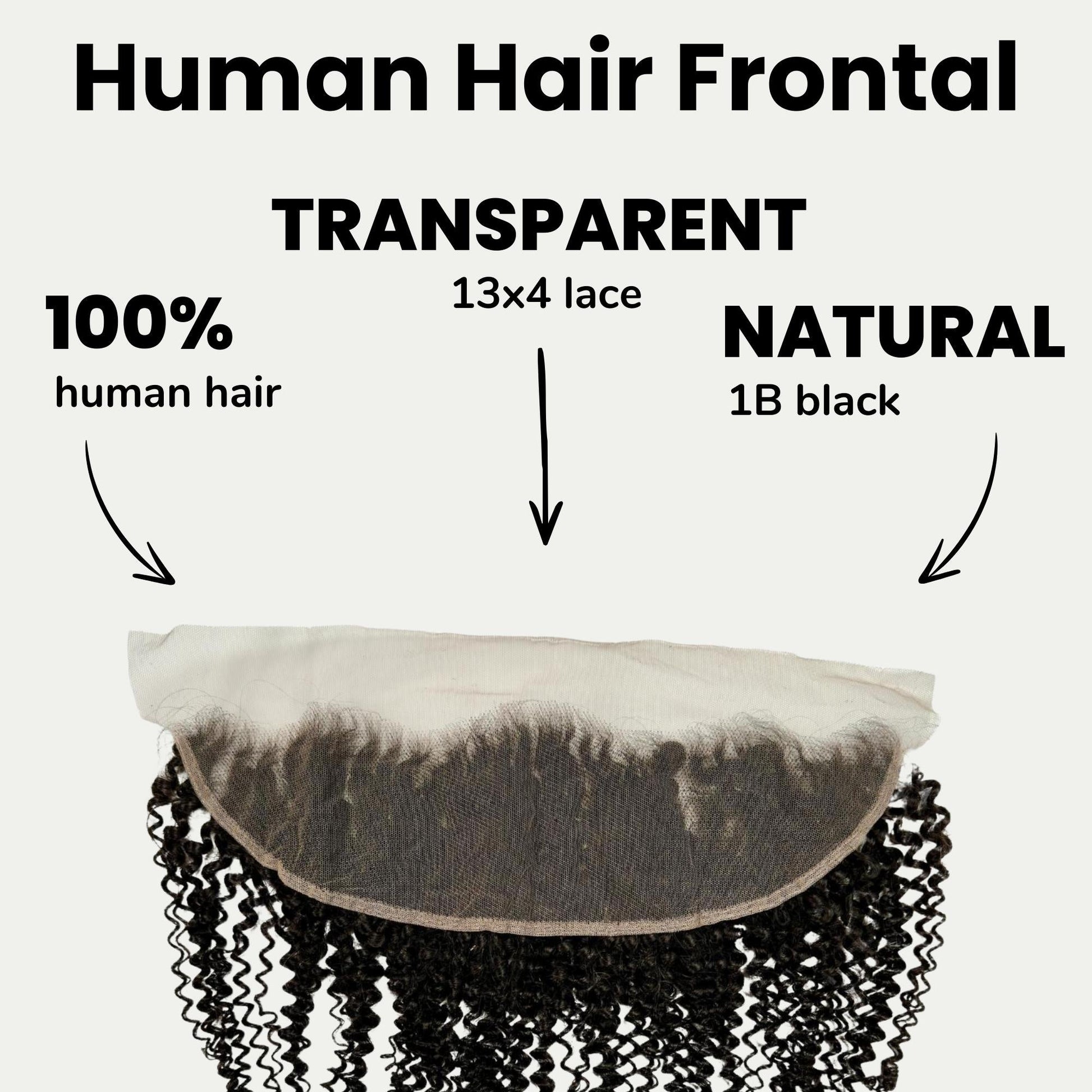 Jerry Curl 13x4 Transparent Lace Human Hair Frontal Luxegan