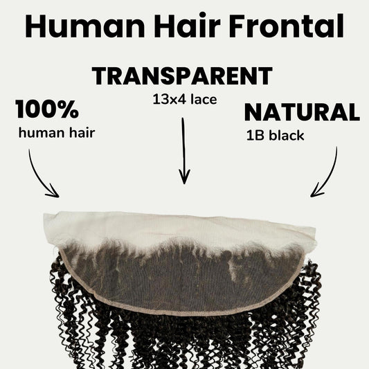 Jerry Curl 13x4 Transparent Lace Human Hair Frontal Luxegan