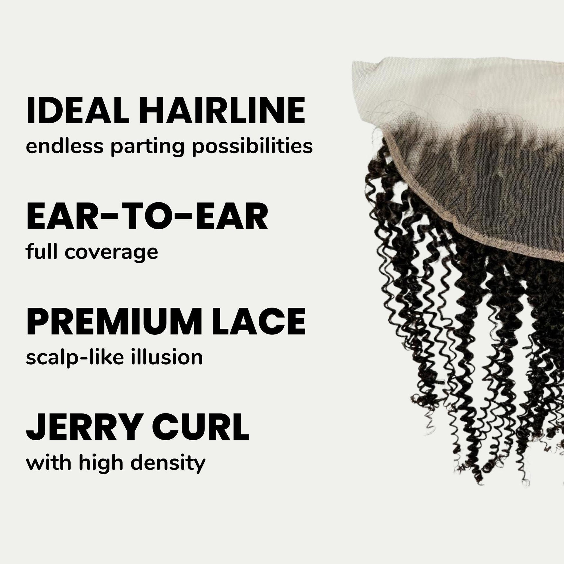Jerry Curl 13x4 Transparent Lace Human Hair Frontal Luxegan