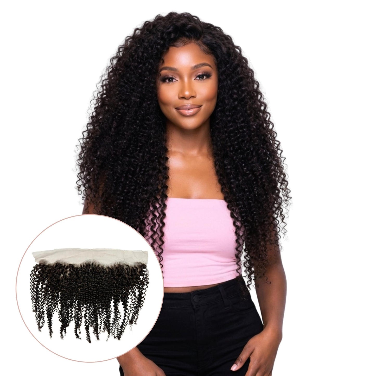 Jerry Curl 13x4 Transparent Lace Human Hair Frontal Luxegan