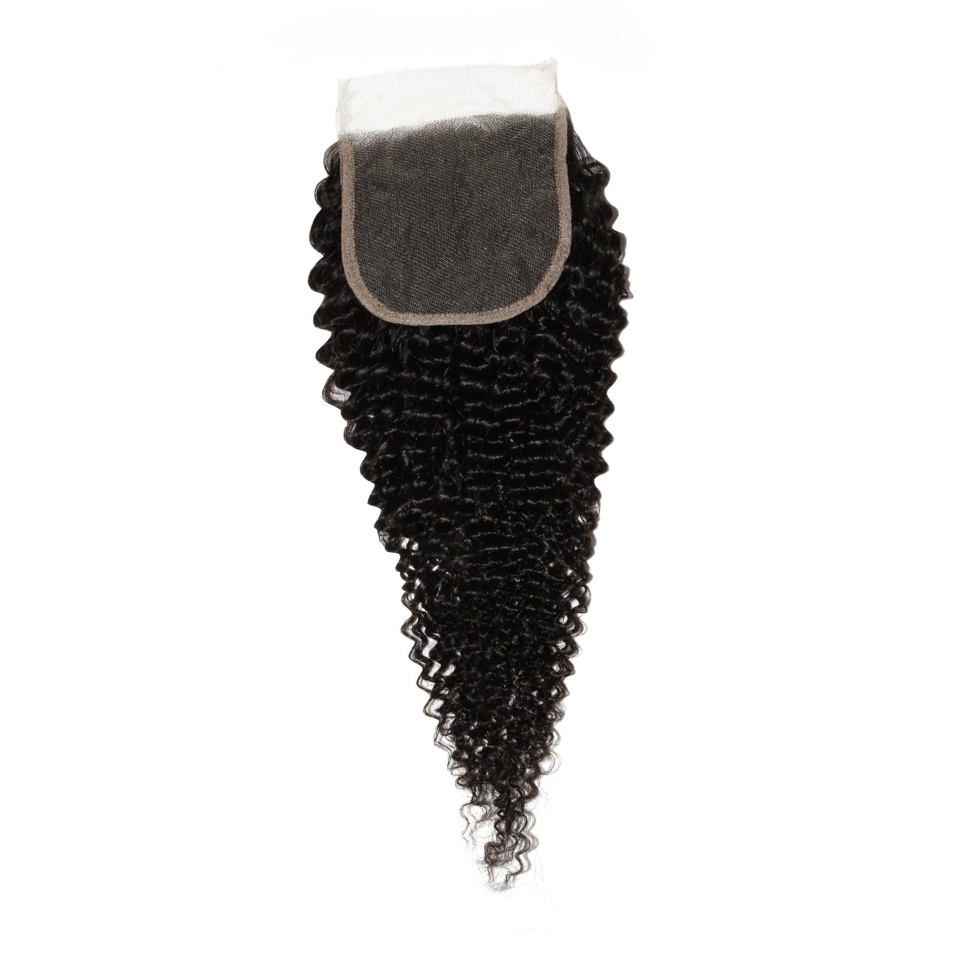 Jerry Curl 4x4 Transparent Lace Human Hair Closure Luxegan