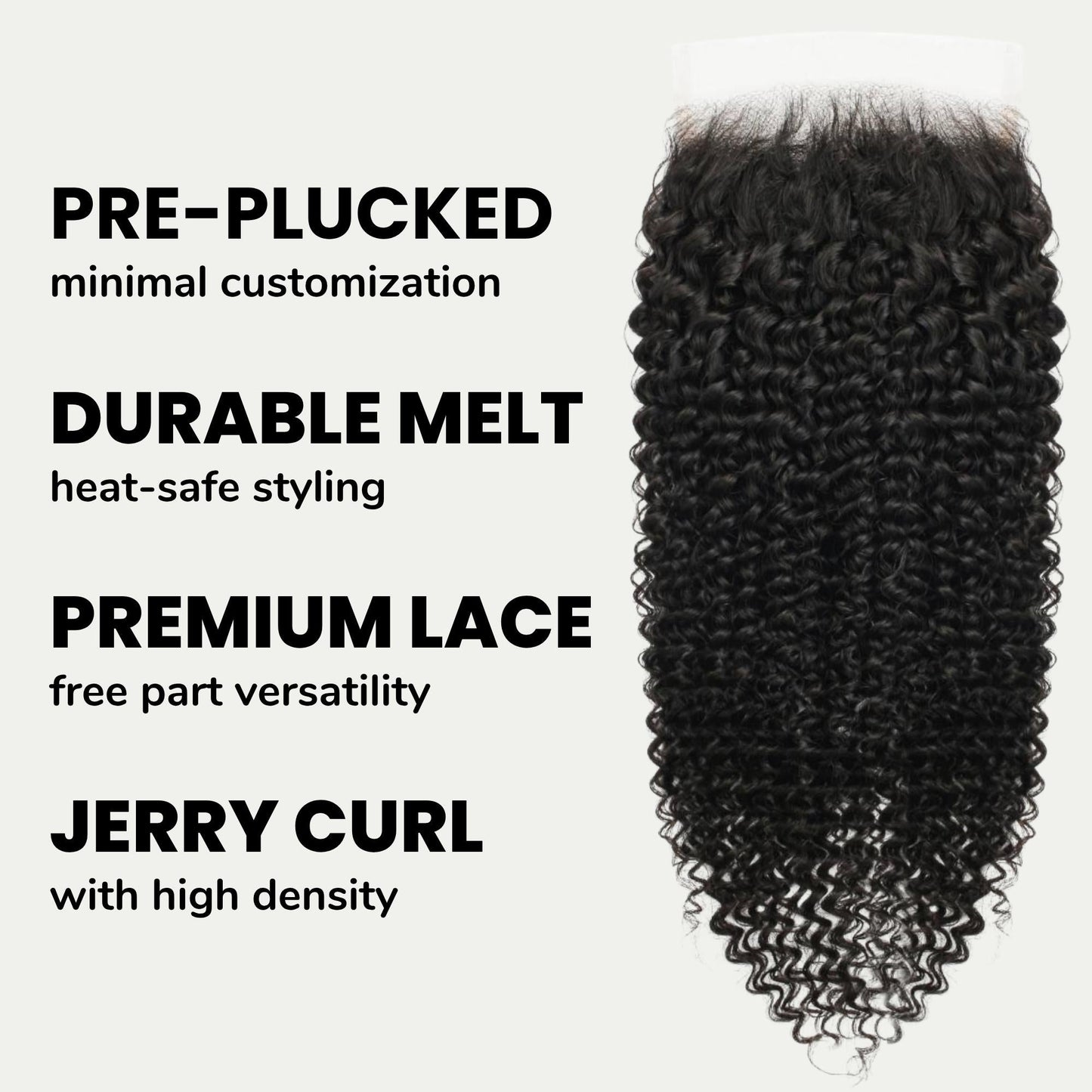 Jerry Curl 5x5 HD Lace Human Hair Closure Luxegan