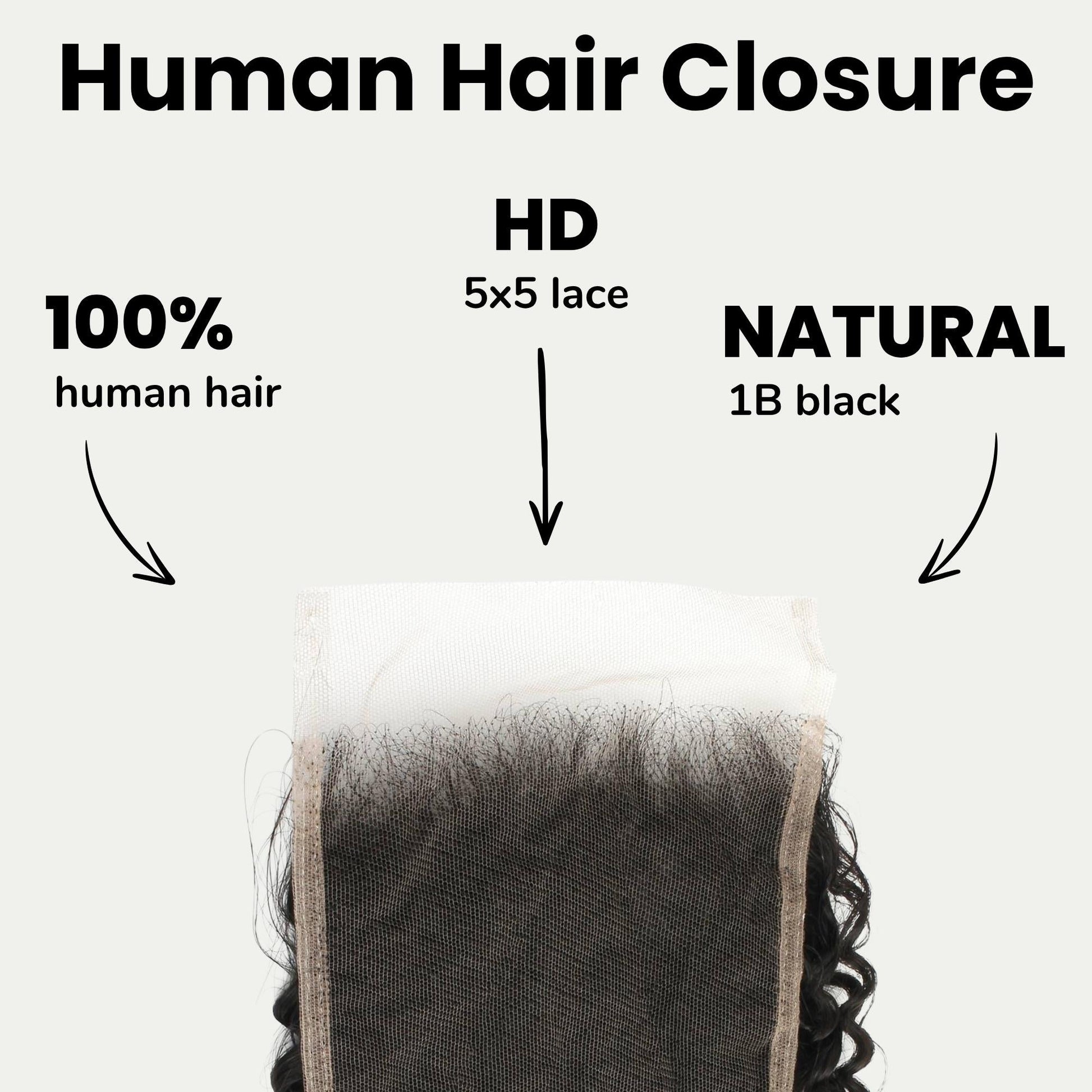 Jerry Curl 5x5 HD Lace Human Hair Closure Luxegan