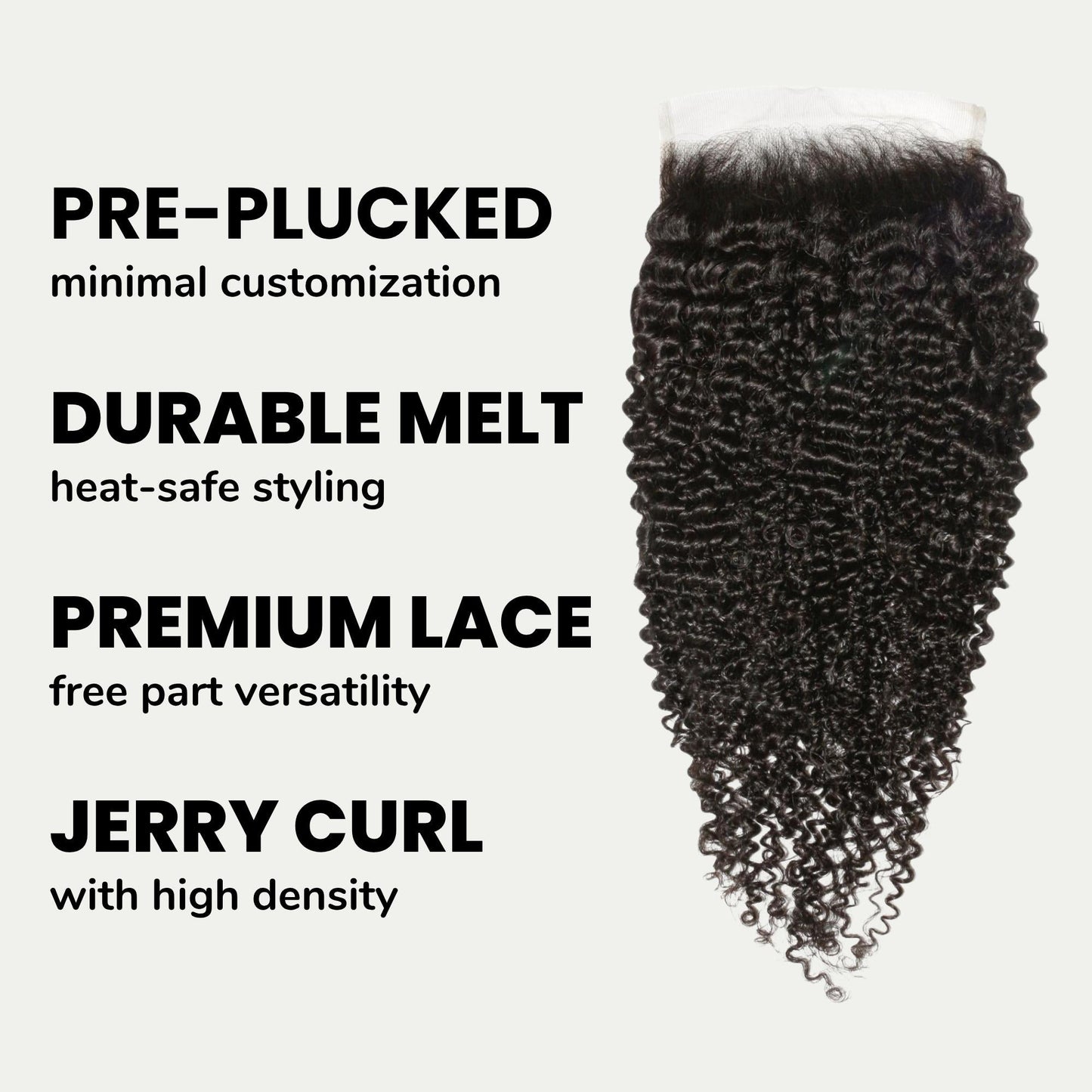 Jerry Curl 6x6 HD Lace Human Hair Closure Luxegan