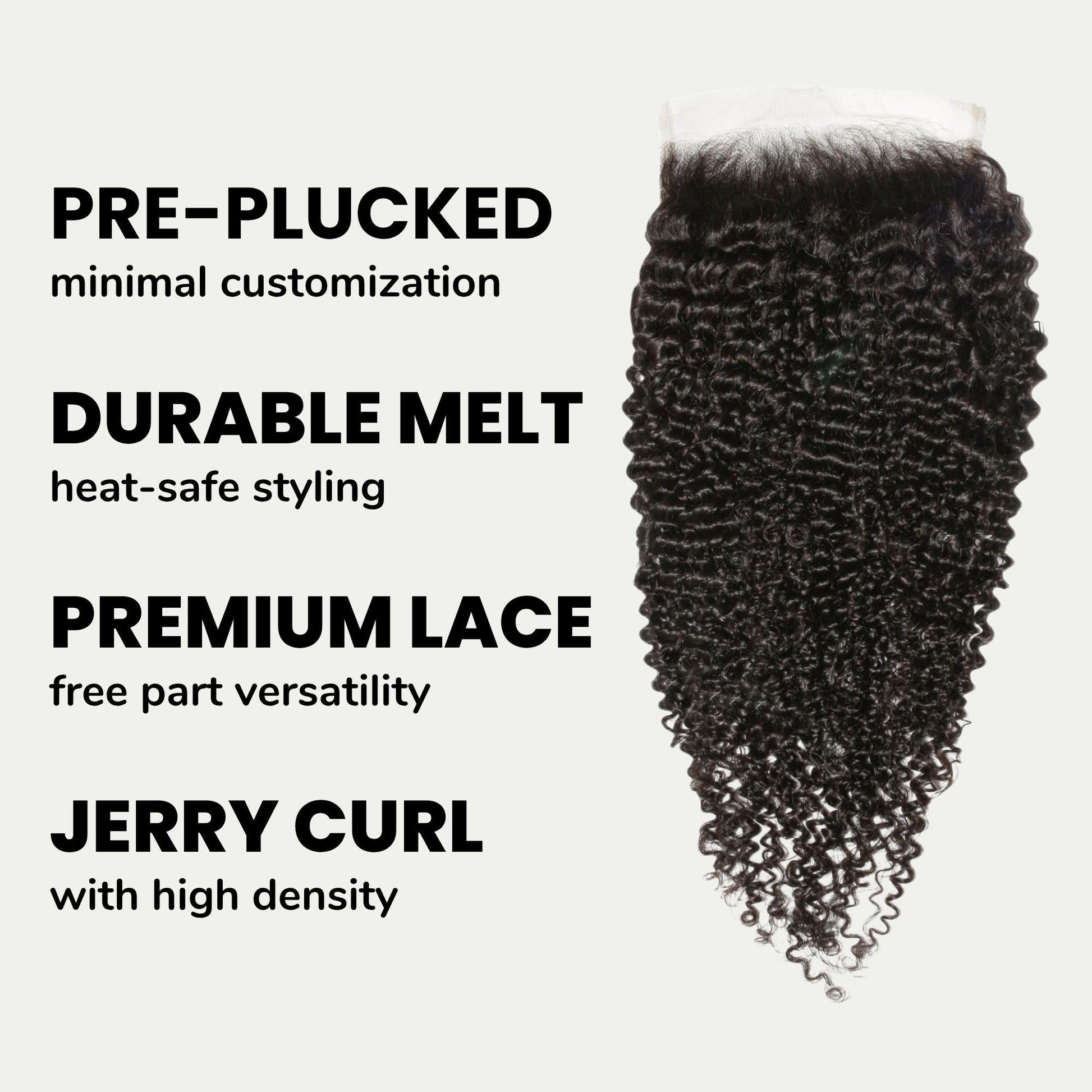Jerry Curl 6x6 HD Lace Human Hair Closure Luxegan
