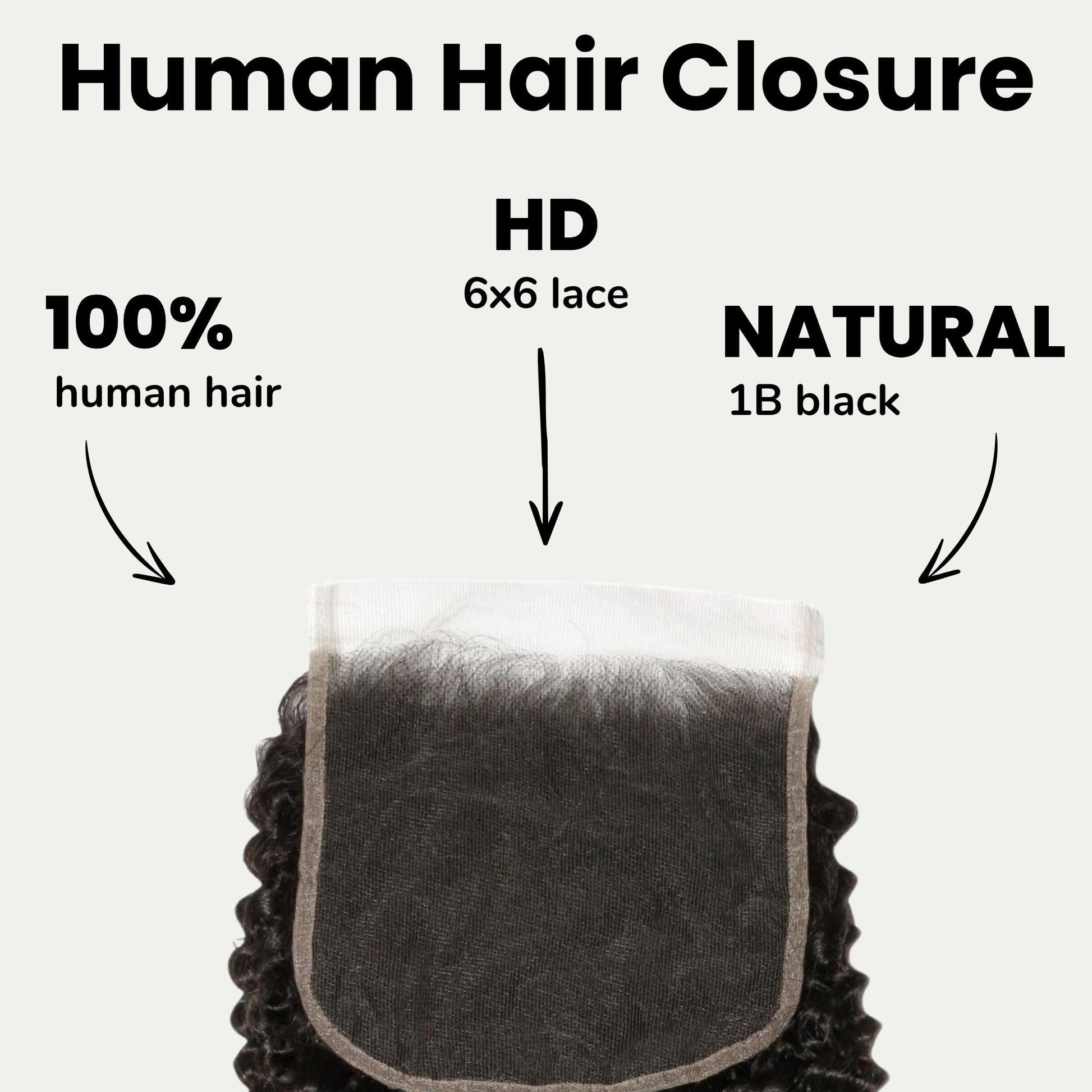 Jerry Curl 6x6 HD Lace Human Hair Closure Luxegan