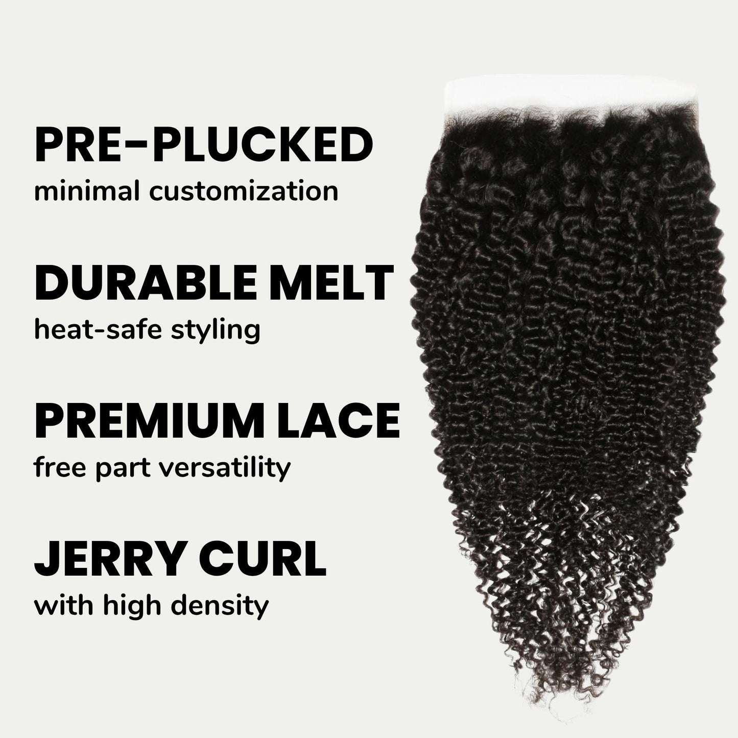 Jerry Curl 7x7 HD Lace Human Hair Closure Luxegan