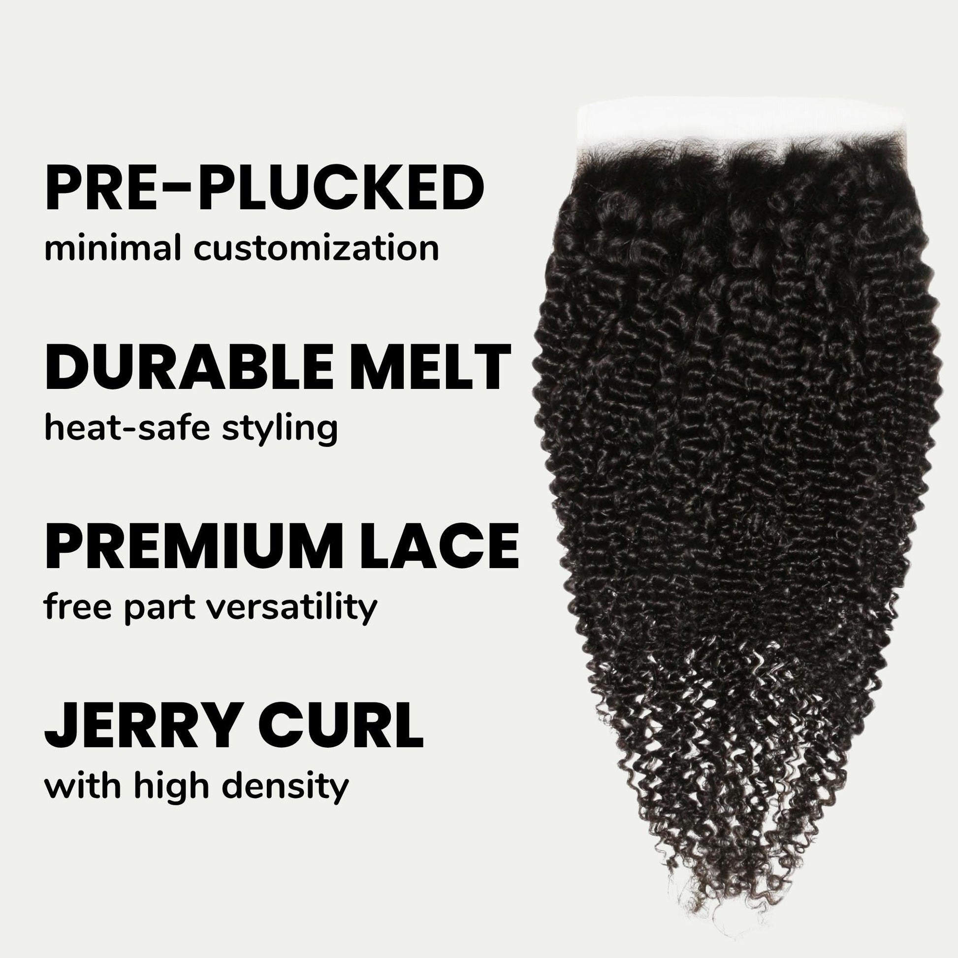 Jerry Curl 7x7 HD Lace Human Hair Closure Luxegan