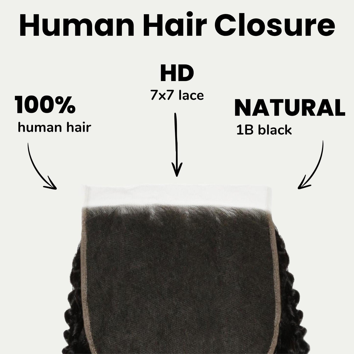 Jerry Curl 7x7 HD Lace Human Hair Closure Luxegan