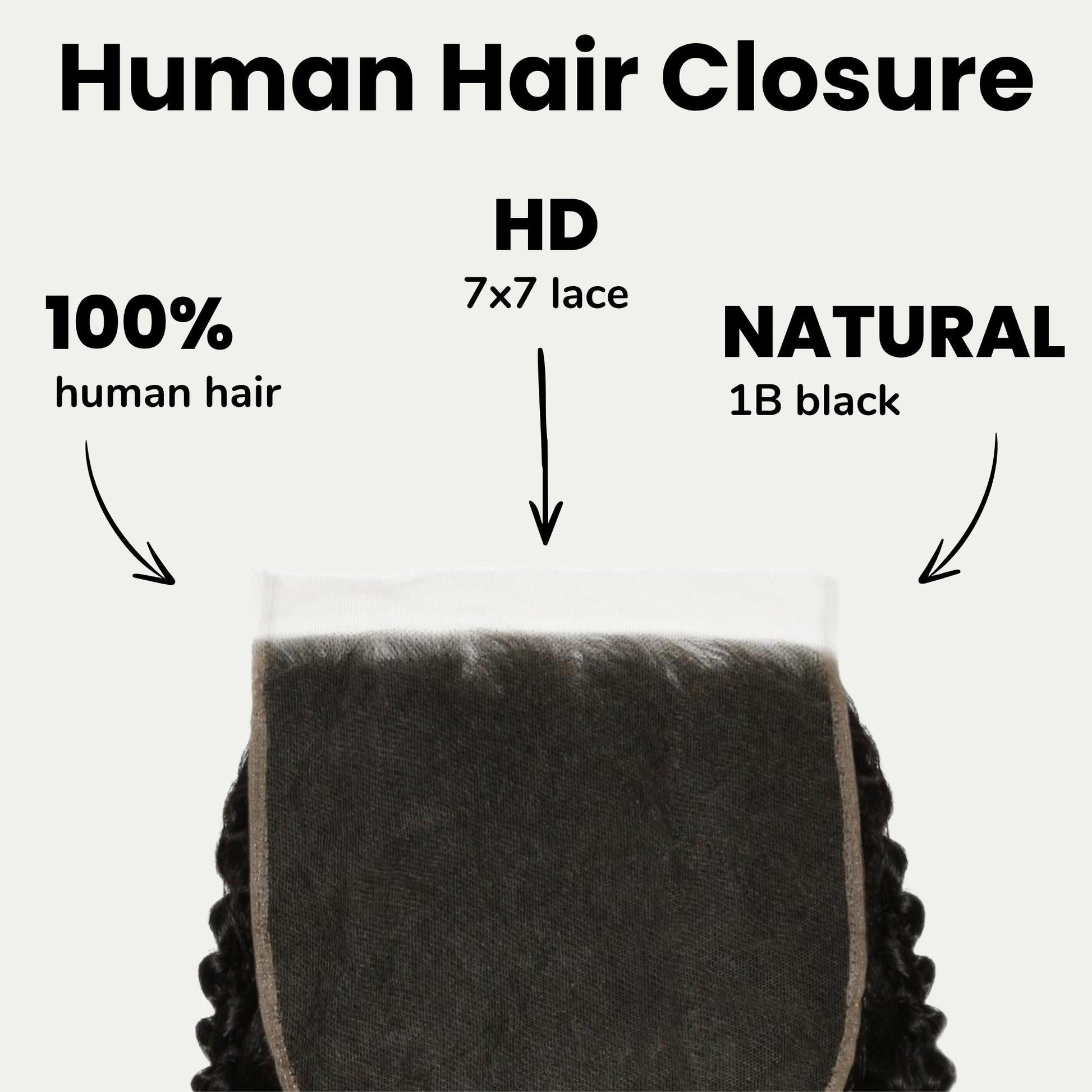 Jerry Curl 7x7 HD Lace Human Hair Closure Luxegan