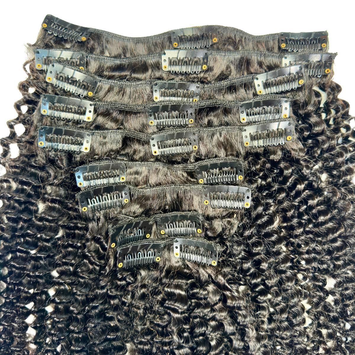 Jerry Curl Clip-In 100% Human Hair Extensions Luxegan
