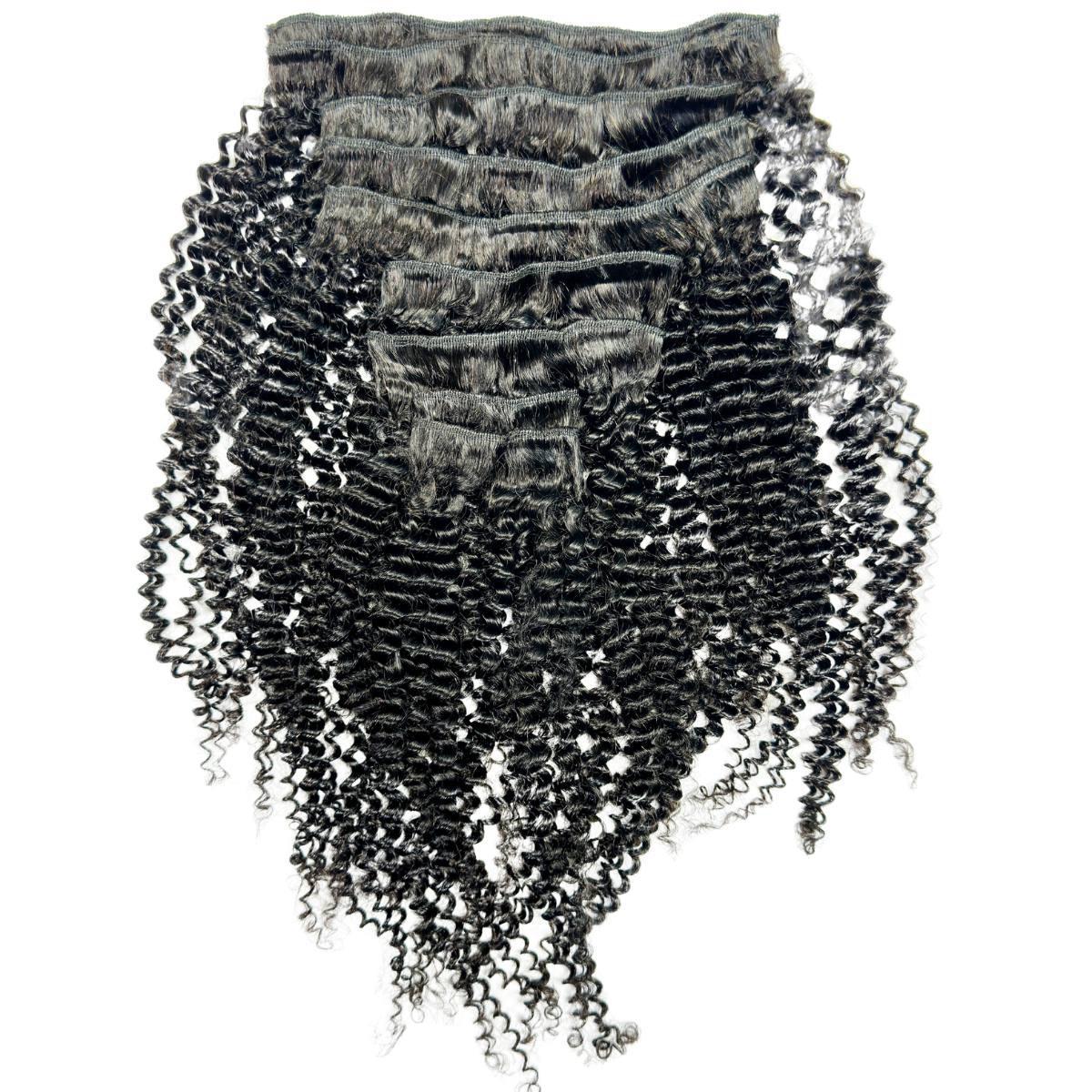 Jerry Curl Clip-In 100% Human Hair Extensions Luxegan